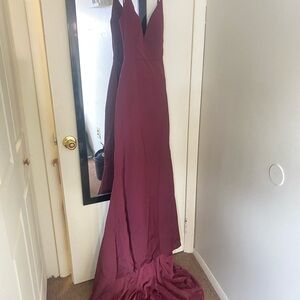 Burgundy prom dress